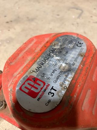 Polipasto manual cadena rojo