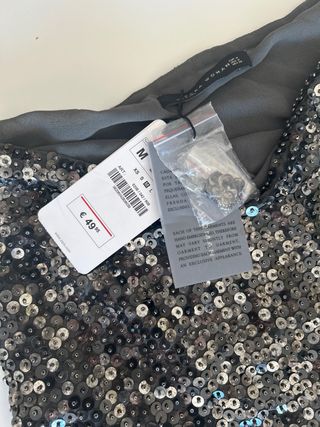 Falda Zara lentejuelas M