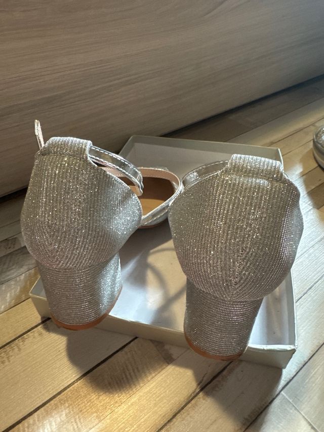 Zapatos de fiesta plateados