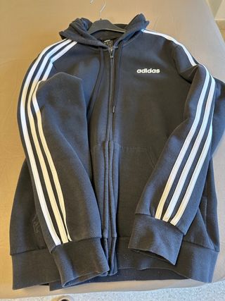 Sudadera Adidas Negra con Cremallera