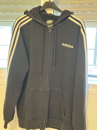 Sudadera Adidas Negra con Cremallera