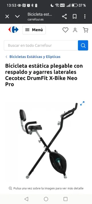 Bicicleta Estática Plegable Cecotec