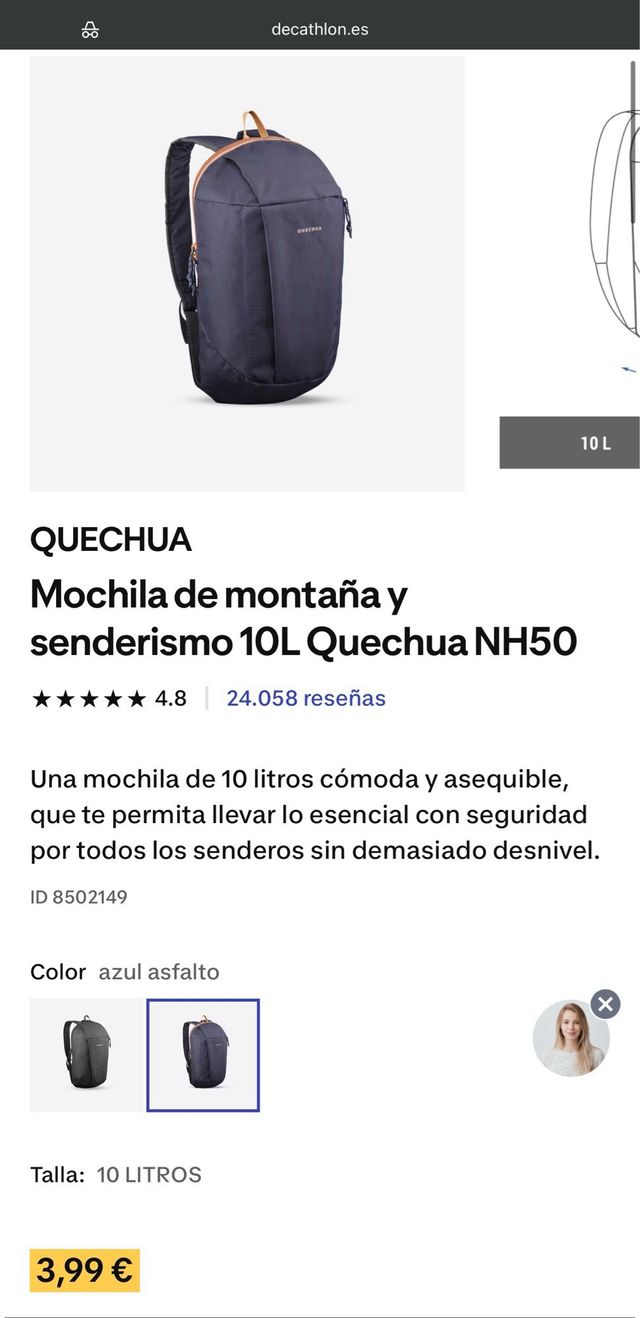 Mochila Quechua 10L Azul