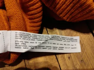 Jersey Massimo Dutti 100% Lana Naranja