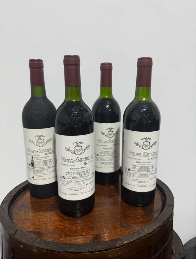 4 Bottiglie Vuote Vega-Sicilia Único