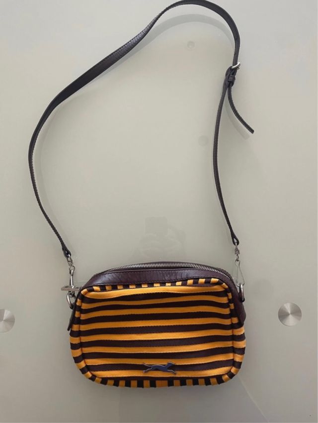 Bolso Bimba y Lola rayas marrón y amarillo