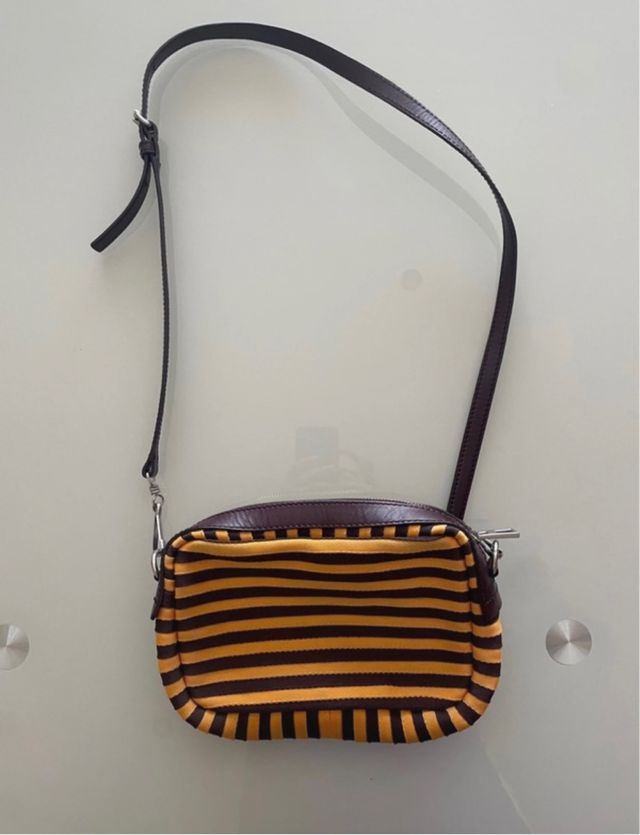 Bolso Bimba y Lola rayas marrón y amarillo