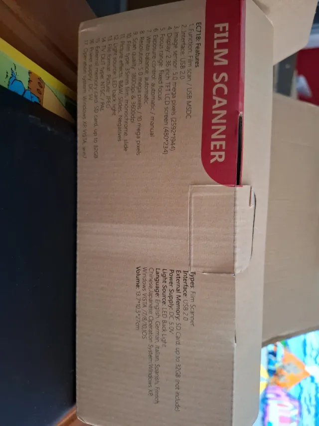 Escáner de negativos a USB/SD