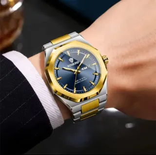 Reloj BINBOND Hombre Azul y Dorado