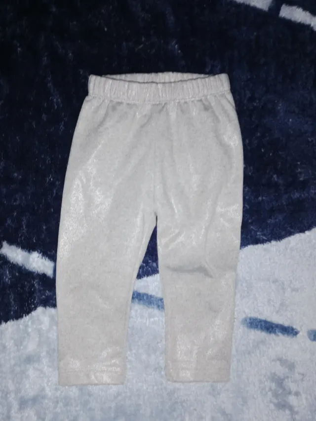Pantalón gris brillante niña