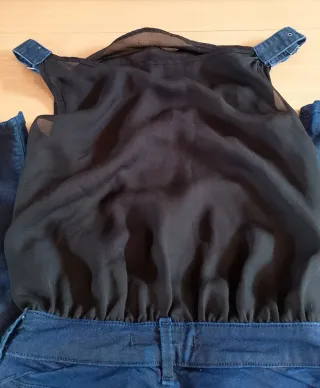 Peto vaquero y gasa Fornarina T.25