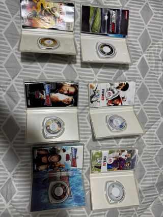 PSP Sony (sin la batería) + 6 juegos + cargador