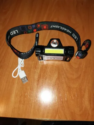 Linterna frontal LED USB