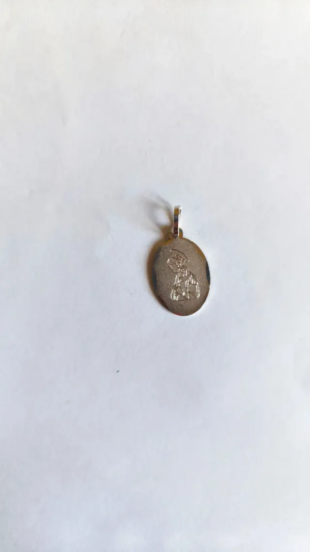 Ciondolo religioso vintage argento