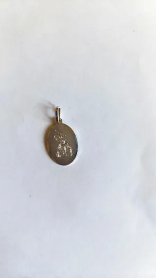 Ciondolo religioso vintage argento