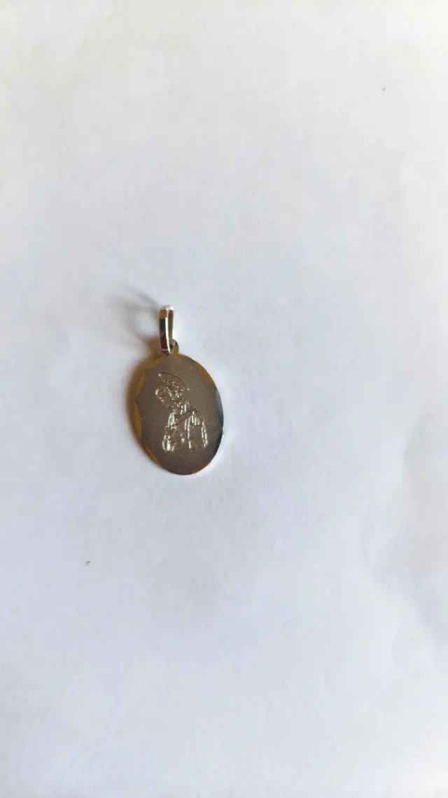 Ciondolo religioso vintage argento