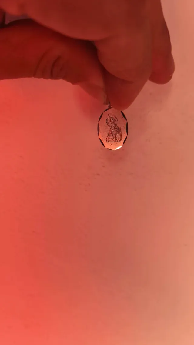 Ciondolo religioso vintage argento