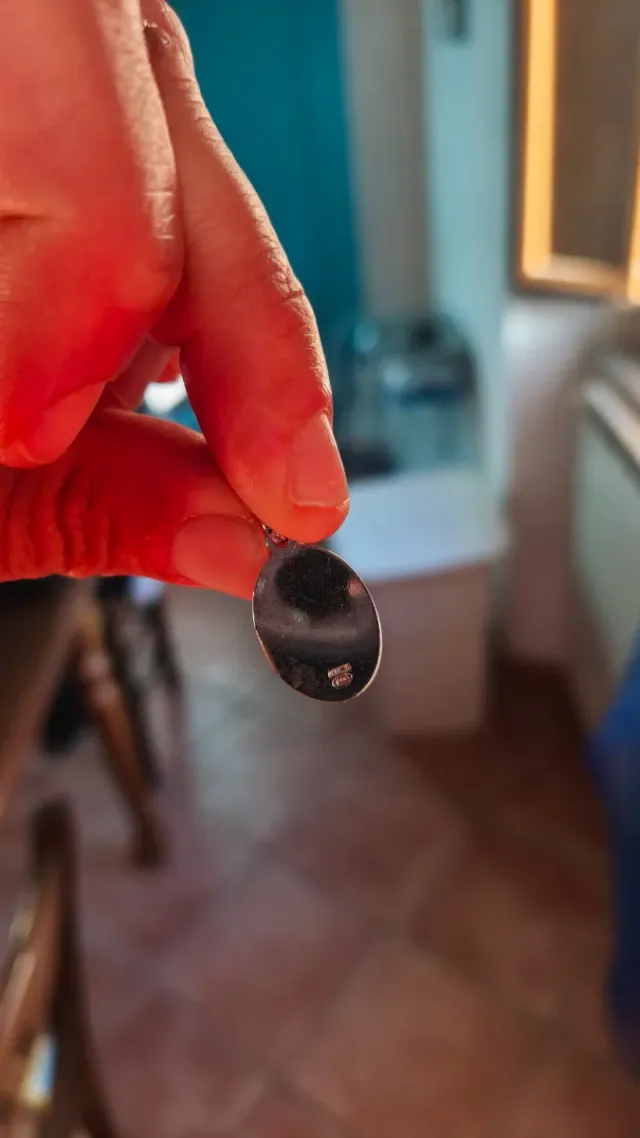 Ciondolo religioso vintage argento