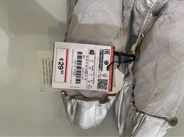 Bailarinas Zara plateadas