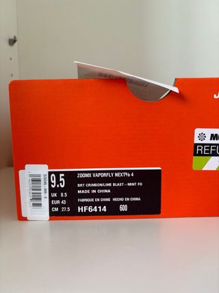 Nike ZoomX Vaporfly Next% 4. Talla 43.