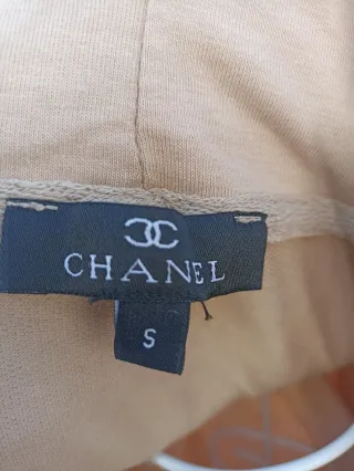 Vestido  estilo Sudadera Chanel Beige Talla Única