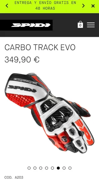 Guantes Spidi Carbo Trak Evo Moto