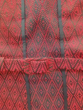 Vestido Carolina Herrera burdeos y zul oscuro