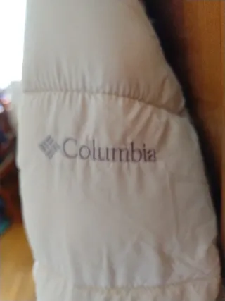 Cazadora Columbia Talla S Beige y Blanca