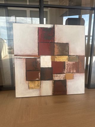 2 Quadri Moderni Marrone e Bianco