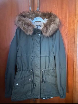 Parka H&M mujer verde militar