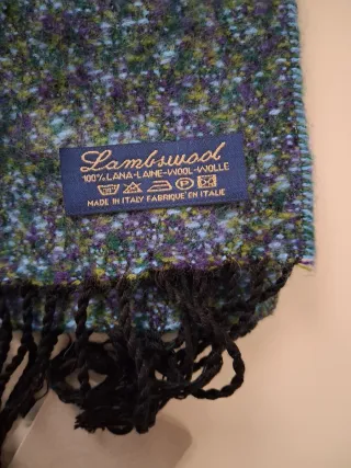 Sciarpa in pura lana azzurra marca Twins 62