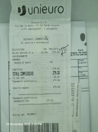 Samsung Galaxy Watch 3 SM-R850 41mm Argento