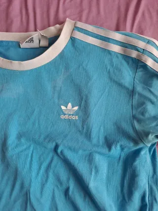 Camiseta Adidas Azul Mujer