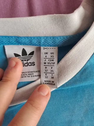 Camiseta Adidas Azul Mujer