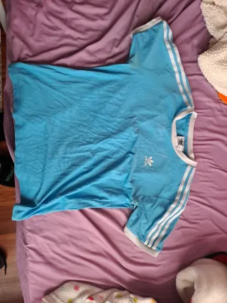 Camiseta Adidas Azul Mujer
