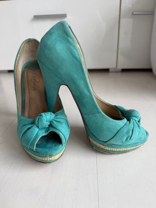 Zapatos de tacón Corina turquesa