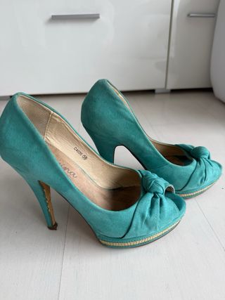 Zapatos de tacón Corina turquesa