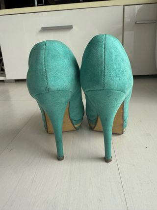 Zapatos de tacón Corina turquesa