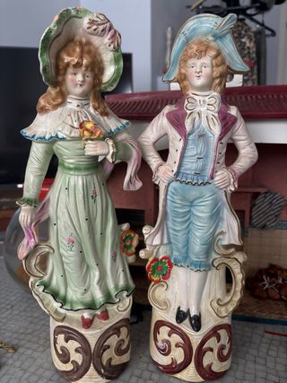 Figuras de porcelana vintage novios