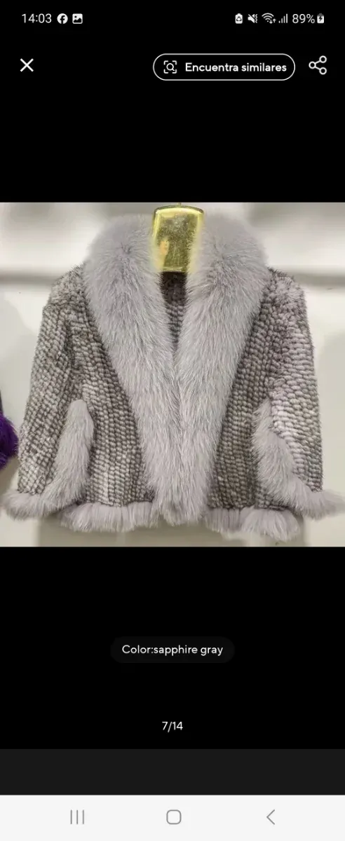 Capa de pelo vson con magas 3/4 natural