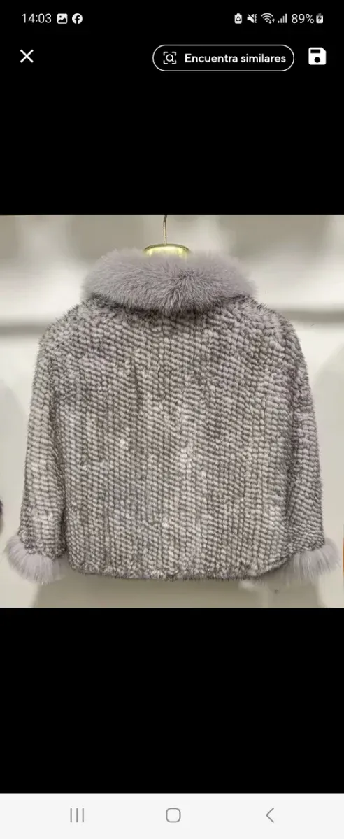 Capa de pelo vson con magas 3/4 natural