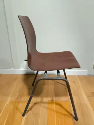 4 Sedie Vintage Flötotto in Legno e Metallo Originali