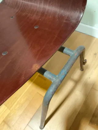 4 Sedie Vintage Flötotto in Legno e Metallo Originali