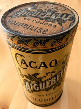 Scatola/barattolo/latta/scatola di latta in ottone/vintage