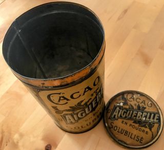 Scatola/barattolo/latta/scatola di latta in ottone/vintage