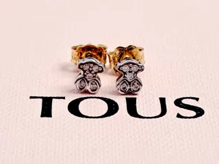 Pendientes Tous Puppies Oro Blanco Diamantes