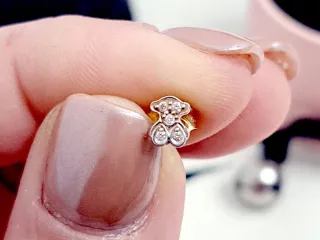 Pendientes Tous Puppies Oro Blanco Diamantes