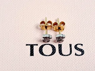 Pendientes Tous Puppies Oro Blanco Diamantes