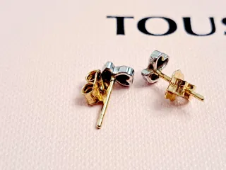 Pendientes Tous Puppies Oro Blanco Diamantes