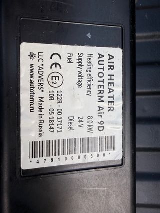 calefacción autocaravana o barco ,autoterm 9d,